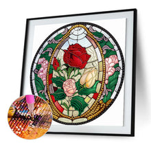 Load image into Gallery viewer, Diamond Painting - Partial Special Shaped - round rose (30*30CM)