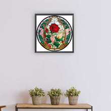 Load image into Gallery viewer, Diamond Painting - Partial Special Shaped - round rose (30*30CM)