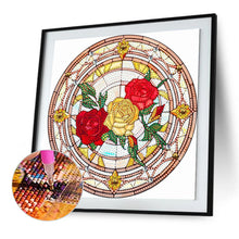 Load image into Gallery viewer, Diamond Painting - Partial Special Shaped - round rose (30*30CM)