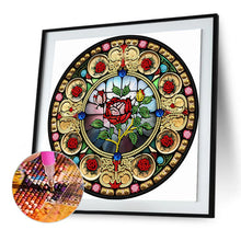 Load image into Gallery viewer, Diamond Painting - Partial Special Shaped - round rose (30*30CM)
