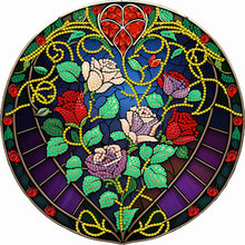 Load image into Gallery viewer, Diamond Painting - Partial Special Shaped - round rose (30*30CM)