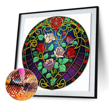 Load image into Gallery viewer, Diamond Painting - Partial Special Shaped - round rose (30*30CM)