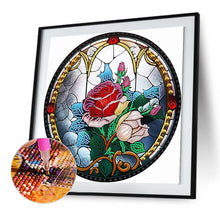 Load image into Gallery viewer, Diamond Painting - Partial Special Shaped - round rose (30*30CM)