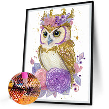 Load image into Gallery viewer, Diamond Painting - Partial Special Shaped - Garland Owl (30*40CM)