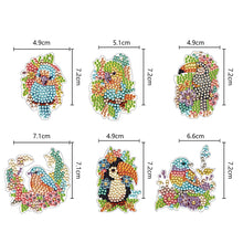 Load image into Gallery viewer, 6PCS Double Sided Special Shape Diamond Painting Keychain (Birds)