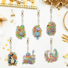 Load image into Gallery viewer, 6PCS Double Sided Special Shape Diamond Painting Keychain (Birds)
