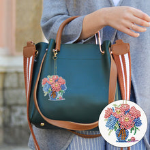 Load image into Gallery viewer, 7PCS Double Sided Special Shape Diamond Painting Keychain (Flowers)