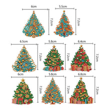 Load image into Gallery viewer, 8PCS Double Sided Full Drill Keyring Special Shape Diamond Art Keyring Xmas Tree