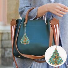 Load image into Gallery viewer, 8PCS Double Sided Full Drill Keyring Special Shape Diamond Art Keyring Xmas Tree