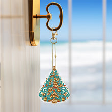 Load image into Gallery viewer, 8PCS Double Sided Full Drill Keyring Special Shape Diamond Art Keyring Xmas Tree
