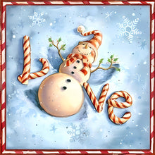 Load image into Gallery viewer, Diamond Painting - Full Square - Christmas snowman (30*30CM)