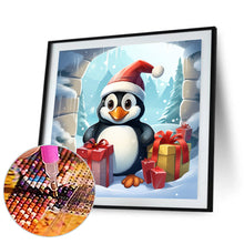 Load image into Gallery viewer, Diamond Painting - Full Round - penguin giving gift (30*30CM)