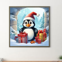 Load image into Gallery viewer, Diamond Painting - Full Round - penguin giving gift (30*30CM)