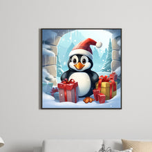 Load image into Gallery viewer, Diamond Painting - Full Round - penguin giving gift (30*30CM)