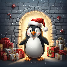 Load image into Gallery viewer, Diamond Painting - Full Round - penguin giving gift (30*30CM)