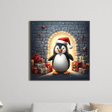 Load image into Gallery viewer, Diamond Painting - Full Round - penguin giving gift (30*30CM)