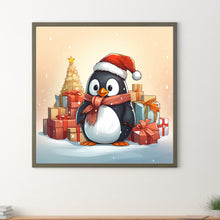 Load image into Gallery viewer, Diamond Painting - Full Round - penguin giving gift (30*30CM)