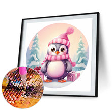 Load image into Gallery viewer, Diamond Painting - Full Round - Pink little penguin in the snow (30*30CM)