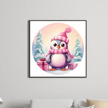 Load image into Gallery viewer, Diamond Painting - Full Round - Pink little penguin in the snow (30*30CM)