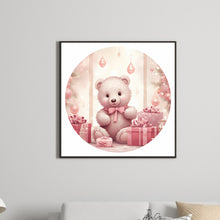 Load image into Gallery viewer, Diamond Painting - Full Round - Pink bear in the snow (30*30CM)