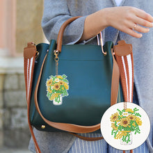 Load image into Gallery viewer, 6PCS Double Sided Special Shape Diamond Painting Art Keychain Pendant Flower Pot