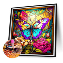 Load image into Gallery viewer, Diamond Painting - Full Round - butterfly glass painting (30*30CM)
