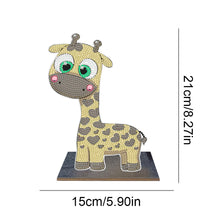 Load image into Gallery viewer, Wooden Desktop Diamond Painting Ornament Diamond Table Decor (Baby Giraffe #4)