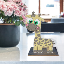 Load image into Gallery viewer, Wooden Desktop Diamond Painting Ornament Diamond Table Decor (Baby Giraffe #4)