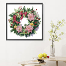 Load image into Gallery viewer, Diamond Painting - Partial Special Shaped - Christmas wreath (30*30CM)