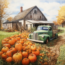 Load image into Gallery viewer, Diamond Painting - Full Round - pumpkin truck (30*30CM)