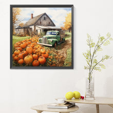 Load image into Gallery viewer, Diamond Painting - Full Round - pumpkin truck (30*30CM)