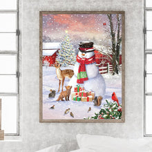 Load image into Gallery viewer, Diamond Painting - Full Round - Christmas snowman and animals (30*40CM)