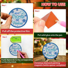 Load image into Gallery viewer, Acrylic Crystal Painting Desktop Kit Gift for Christmas (Christmas Element Blue)