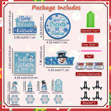 Load image into Gallery viewer, Acrylic Crystal Painting Desktop Kit Gift for Christmas (Christmas Element Blue)