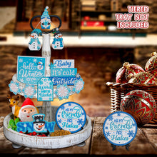 Load image into Gallery viewer, Acrylic Crystal Painting Desktop Kit Gift for Christmas (Christmas Element Blue)