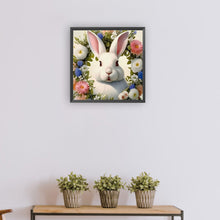 Load image into Gallery viewer, Diamond Painting - Full Round - rabbit and flower (30*30CM)