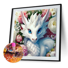 Load image into Gallery viewer, Diamond Painting - Full Round - white dragon and flower (30*30CM)