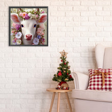 Load image into Gallery viewer, Diamond Painting - Full Round - Sheep and flowers (30*30CM)