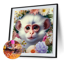Load image into Gallery viewer, Diamond Painting - Full Round - monkey and flower (30*30CM)