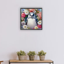 Load image into Gallery viewer, Diamond Painting - Full Round - Penguin and flower (30*30CM)