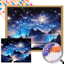 Load image into Gallery viewer, AB Diamond Painting - Full Round - starry night mountains and rivers (50*40CM)