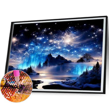 Load image into Gallery viewer, AB Diamond Painting - Full Round - starry night mountains and rivers (50*40CM)