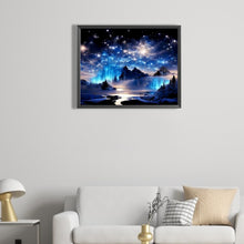 Load image into Gallery viewer, AB Diamond Painting - Full Round - starry night mountains and rivers (50*40CM)