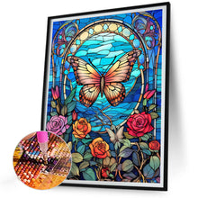 Load image into Gallery viewer, Diamond Painting - Full Round - butterflies and roses (30*40CM)