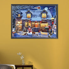 Load image into Gallery viewer, AB Diamond Painting - Full Round - Christmas snowy night (55*40CM)