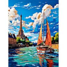 Load image into Gallery viewer, Diamond Painting - Full Round - sailboat (30*40CM)