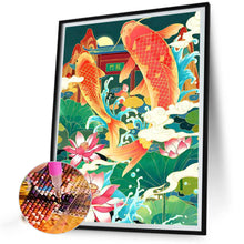 Load image into Gallery viewer, Diamond Painting - Full Round - Fish leaping over the dragon gate (40*50CM)