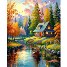 Load image into Gallery viewer, Diamond Painting - Full Round - lake house (40*50CM)