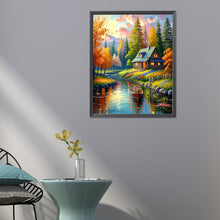 Load image into Gallery viewer, Diamond Painting - Full Round - lake house (40*50CM)