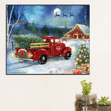Load image into Gallery viewer, Diamond Painting - Full Round - red christmas truck (50*60CM)